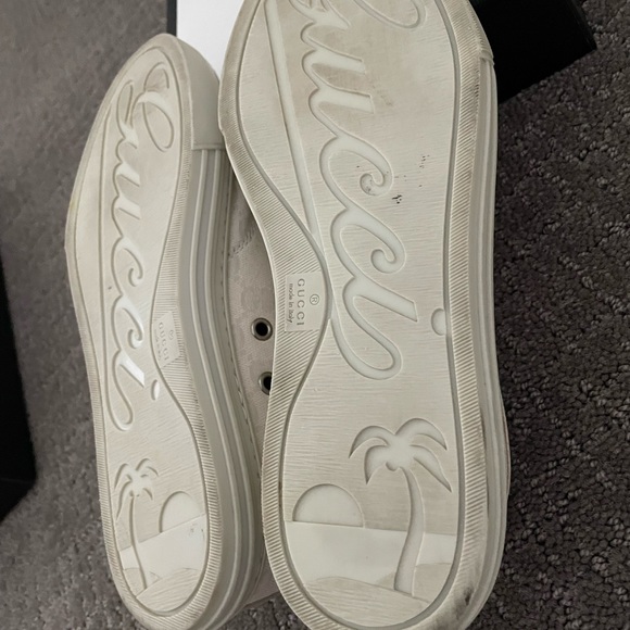 Authentic Gucci Women GG Low 'Cotton Washed Bianco sneakers - Picture 10 of 16